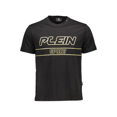 Plein Sport Schwarzes Baumwoll-T-Shirt für Herren