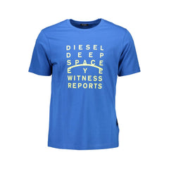 Diesel Baumwoll-T-Shirt für Herren, Blau