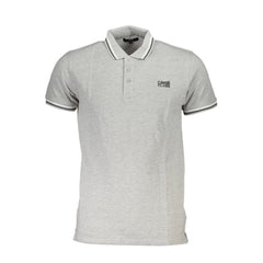 Cavalli Class Grigio Herren Polo aus Baumwolle