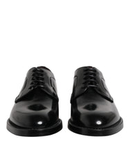 Dolce & Gabbana Black Leather Lace Up Derby Dress Formal Shoes