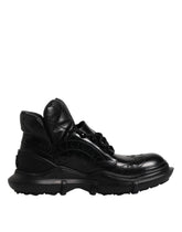 Dolce & Gabbana Schwarze lässige Herren-Lederstiefeletten