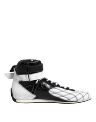 Dolce & Gabbana Schwarz-weiße High-Top-Sneaker aus Leder