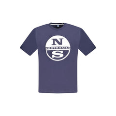 North Sails Blaues Baumwoll-T-Shirt für Herren