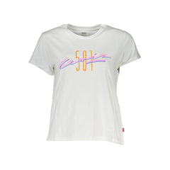 Levi's White Cotton Women's T-Shirt