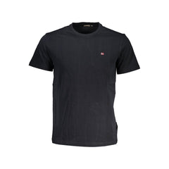 Napapijri Schwarzes Baumwoll-Herren-T-Shirt