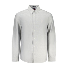 Tommy Hilfiger Graues Baumwoll-Herrenhemd
