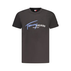 Tommy Hilfiger Black Cotton Men's T-Shirt