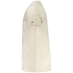 Tommy Hilfiger Beige Cotton Men T-Shirt