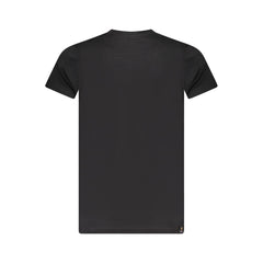 Accademia Militare Herren-T-Shirt aus schwarzer Baumwolle