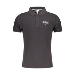 Accademia Militare Black Cotton Polo Shirt