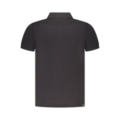 Accademia Militare Black Cotton Polo Shirt