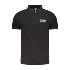 Accademia Militare Black Cotton Polo Shirt