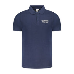 Accademia Militare Herren-Polo aus blauer Baumwolle