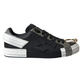 Dolce & Gabbana Schwarze Leder-Low-Top-Sneakers Portofino Schuhe