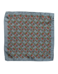 Dolce & Gabbana Grauer Chilis Seiden-Quadrat-Herrenfoulard
