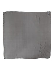 Dolce & Gabbana Grau Schwarz Seide Quadrat Damen Foulard Schal