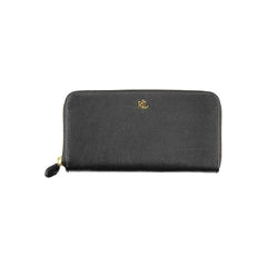 Ralph Lauren Damen-Geldbörse aus schwarzem Leder