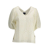 Gant Damen T-Shirt aus weißer Baumwolle