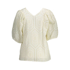 Gant White Cotton Women T-Shirt