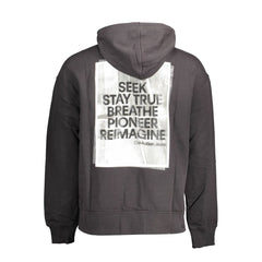 Calvin Klein Schwarzes Baumwoll-Herren-Kapuzensweatshirt