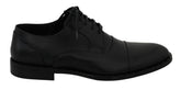 Dolce & Gabbana Schwarze Derby-Schuhe aus Leder