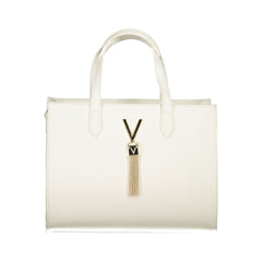 Mario Valentino Weiße Polyurethan-Damenhandtasche