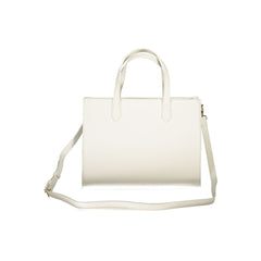 Mario Valentino Weiße Polyurethan-Damenhandtasche