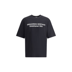 Dsquared² Schwarzes Baumwoll-T-Shirt