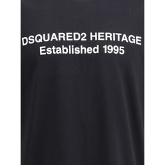 Dsquared² Schwarzes Baumwoll-T-Shirt