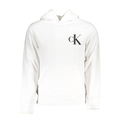 Calvin Klein Weißer Baumwoll Herrenpullover mit Kapuze