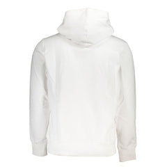 Calvin Klein Weißer Baumwoll Herrenpullover mit Kapuze