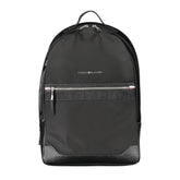 Tommy Hilfiger Black Polyester Men Backpack