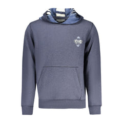 Guess Jeans Blaues Baumwoll-Herren-Kapuzensweatshirt