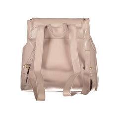 Mario Valentino Rosa Polyurethane Women's Backpack with Adjustable Straps