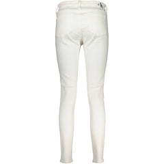 Calvin Klein White Cotton Women Jeans