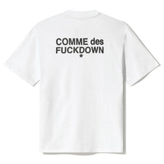 Comme Des Fuckdown White Cotton Women T-Shirt