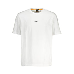 Hugo Boss Herren-T-Shirt aus weißer Bio-Baumwolle