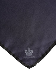 Dolce & Gabbana Blau DG Crown Seiden-Foulard für Herren