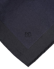 Dolce & Gabbana Dunkelblauer Seidenschal für Herren
