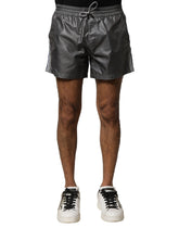 Dolce & Gabbana Grijze Polyester Casual Bermuda Shorts met Middelhoge Taille