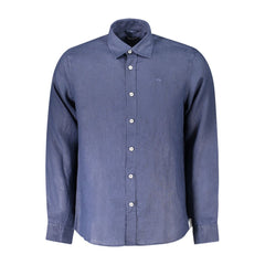 North Sails Herrenhemd aus blauem Leinen
