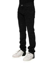 Dolce & Gabbana Schwarze Skinny Jeans aus Baumwolle für Herren