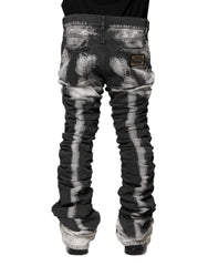 Dolce & Gabbana Schwarze Tie-Dye Straight Denim Jeans