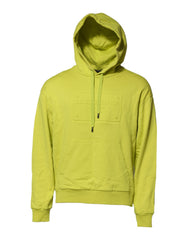 Dolce & Gabbana Grünes Baumwoll-Hoodie-Logo-Sweatshirt