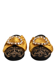 Dolce & Gabbana Multicolor Embellished Flat Sandals Shoes