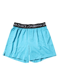 Dolce & Gabbana Boxershorts Regular mit blauem Logo-Bund