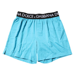 Dolce & Gabbana Boxershorts Regular mit blauem Logo-Bund