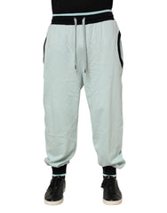Dolce & Gabbana Hellgrüne Baumwoll-Herren-Jogginghosen