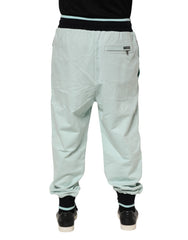 Dolce & Gabbana Hellgrüne Baumwoll-Herren-Jogginghosen