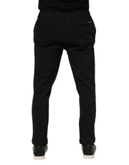 Dolce & Gabbana Dunkelgraues Viskose-Kleid Herrenhose